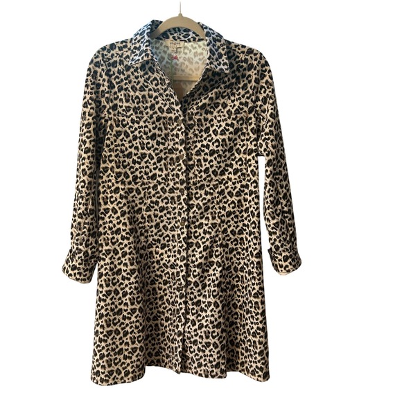 Umgee Leopard Print Jacquard Mini Dress